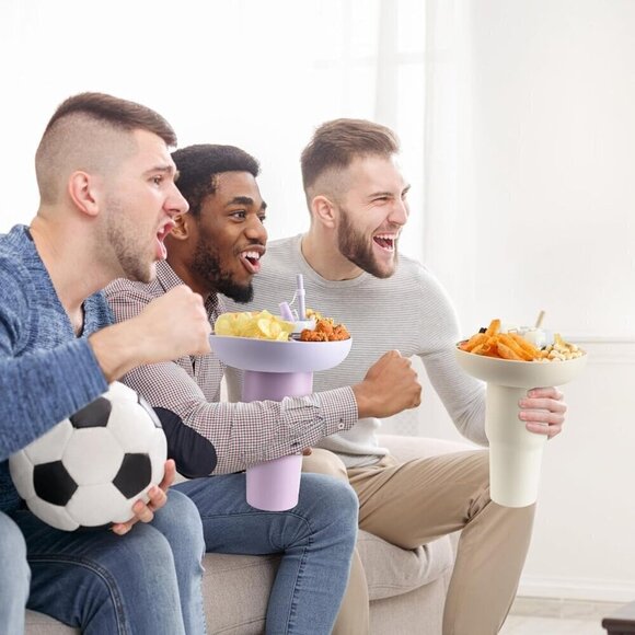 Snack Bowl for Stanley 30oz Tumbler Silicone Reusable Snack Tray ORCHID - Picture 4 of 4